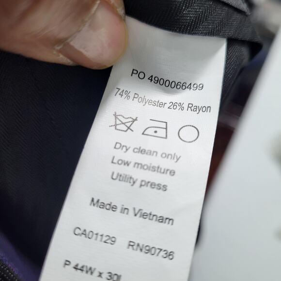 Sean John Men's Gray Flat Front NWT Dress Pants Size 44 x 30L 81123-0365 - Picture 9 of 10